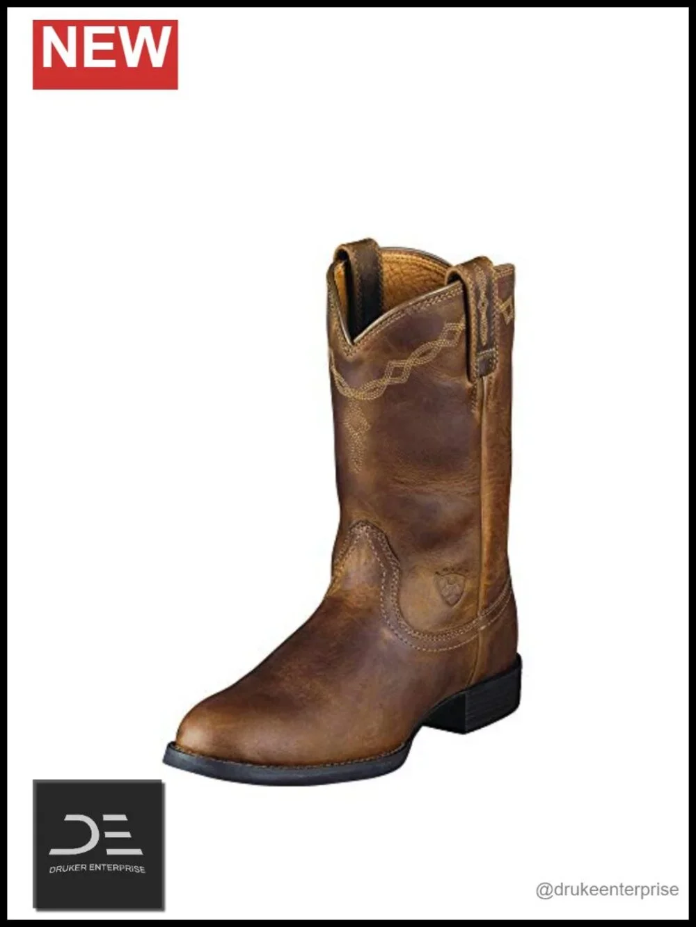 Women's Roper Western Boots Full Grain Leather with ATS Technology